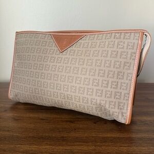 Fendi Zucca FF Clutch Vintage